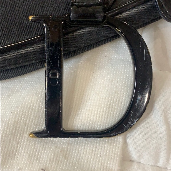 Christian Dior Canvas Patent Calfskin Saddle Bag - Picture 5 of 12